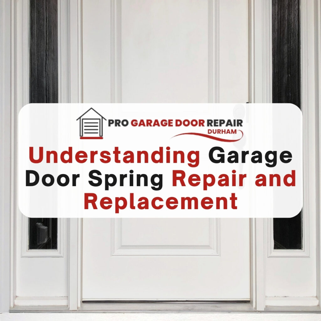 Understanding Garage Door Spring Repair and Replacement