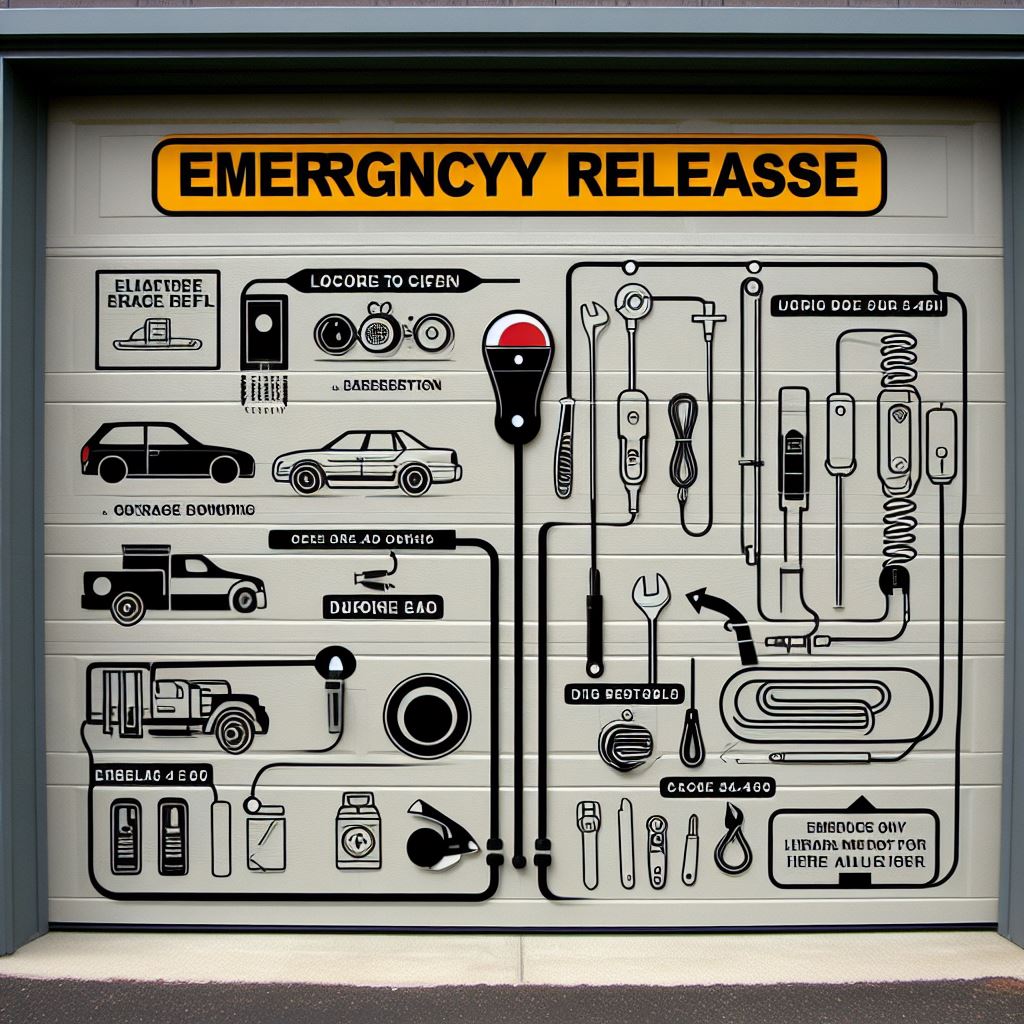 garage door emergency release cord location